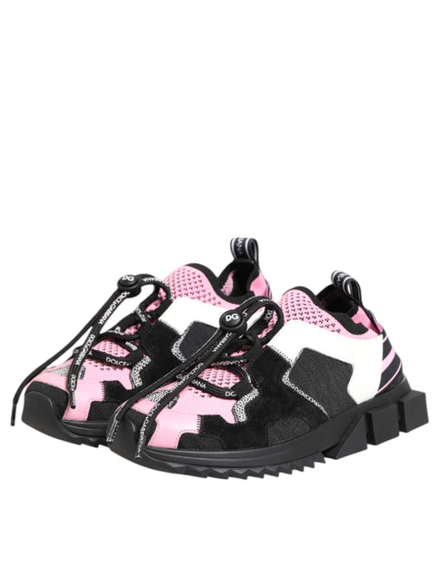 Dolce & Gabbana Pink Mesh Sorrento Trekking Sneakers Shoes